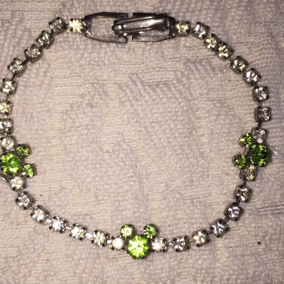 Disney diamond peridot costume tennis bracelet